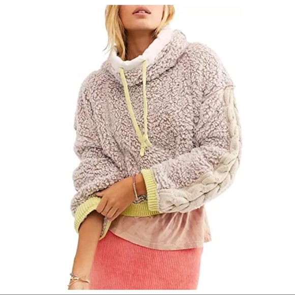 FREE PEOPLE BOHO COZY PULLOVER SWEATSHIRT TOP A2C - Picture 3 of 16